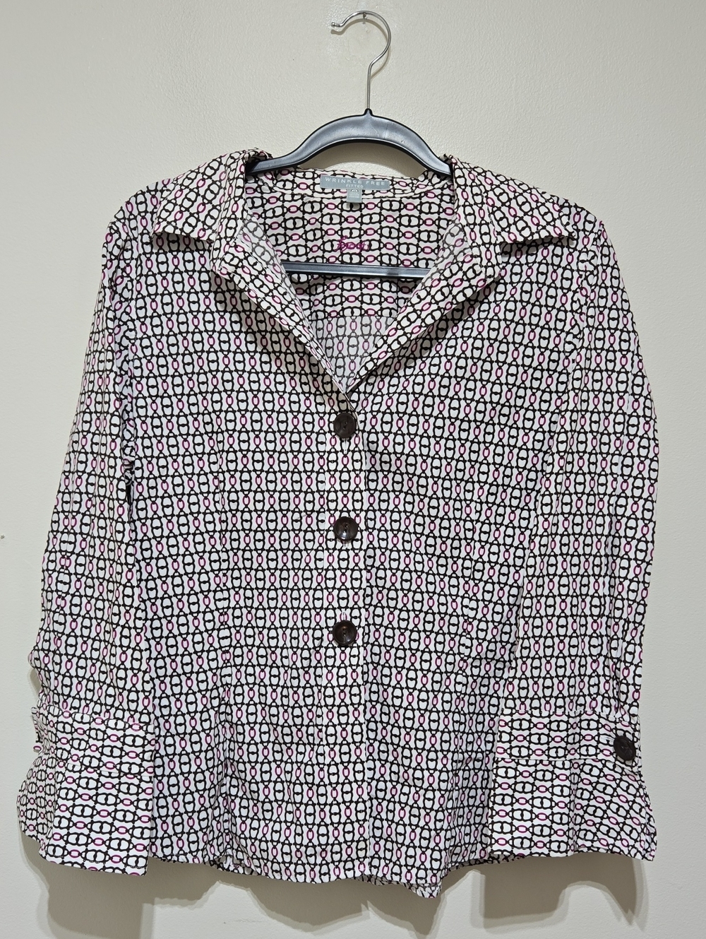 Foxcroft Button-Front Blouse